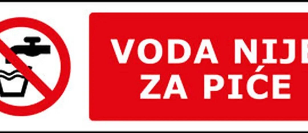 OBAVIJEST O VODI ZA PIĆE
